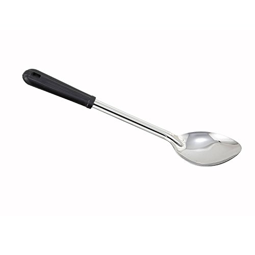 Winco Stainless Steel Basting Spoon with Plastic Handle, Solid, 11"