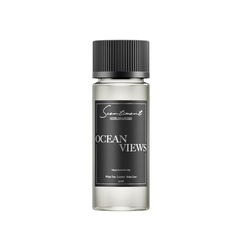 Scentiment - Ocean Views Hotel Diffuser Oil | Aromatherapy Home Fragrance | Inspired by Confidante® Andaz Miami Beach | Luxurious Scent with Notes of White Tea, Leather, Soku Lime (50 mL)