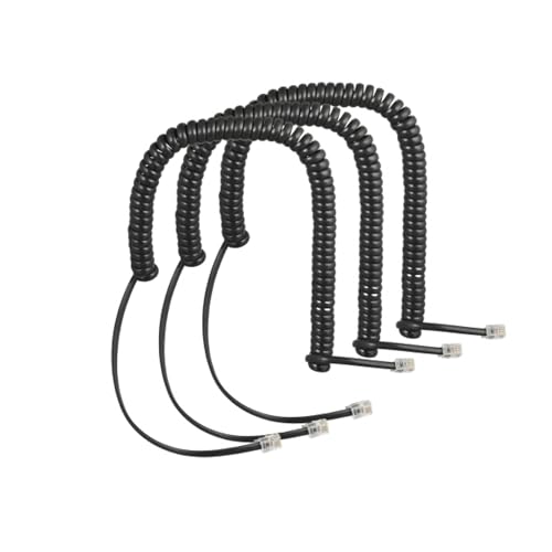 Câble spiralé Auerswald pour réparer les grésillements de combiné lot 3 COMfortel