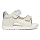 Geox Baby-Mädchen B MACCHIA Gir Sandal, White/Silver, 22 EU