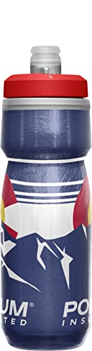 Image of CamelBak Podium Chill Insulated Bike Squeeze Water Bottle, Cold Retention for Cycling, 21oz, Colorado