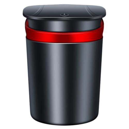 Alipis Cenicero Coche Multifuncional con Tapa y Luz LED Cenicero Vehículo Antiolor para Coche Hogar y Oficina Accesorio para Portavasos Diseño Práctico y Portátil