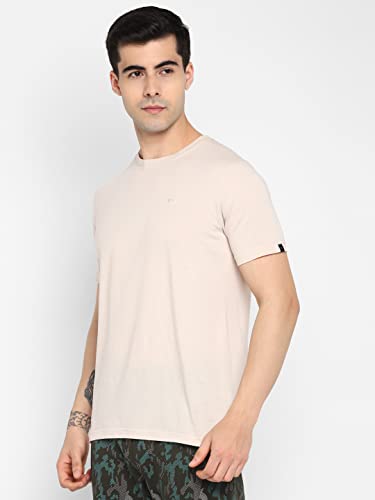 Image of Allen Cooper Men's Super Combed Cotton Rich Solid Round Neck Half Sleeve T-Shirt