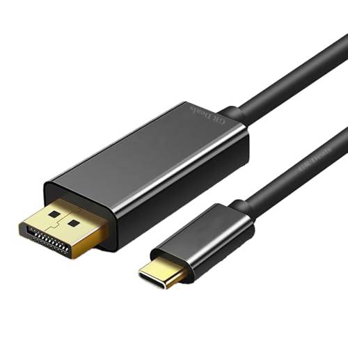 GR Deals USB C to DisplayPort 2Meter Cable(8K@60Hz 4K@120Hz), USB Type-C to DP Cable [Thunderbolt 3/4 Compatible] with Phone 15 Pro/Max, Mak-Book Pro/Air 2023, Pad Pro and More.