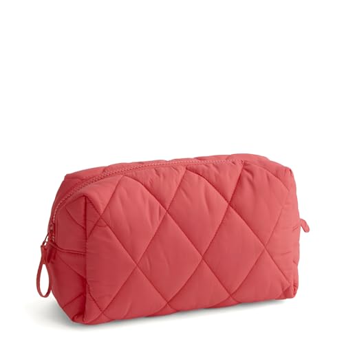 Vera Bradley Featherweight Large Cosmetic Makeup Bag, Cayenne, One Size