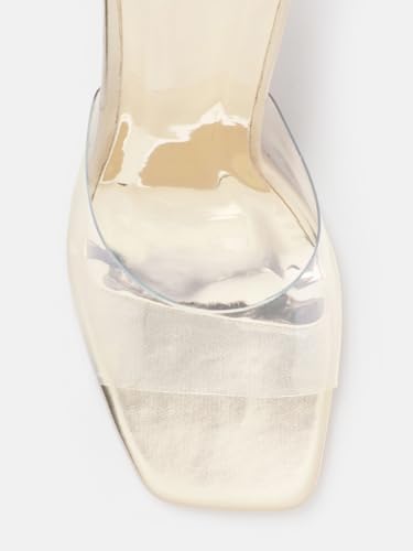 Image of AXIUM Transparent (Clear) Hourglass Heels, 3.5Inch