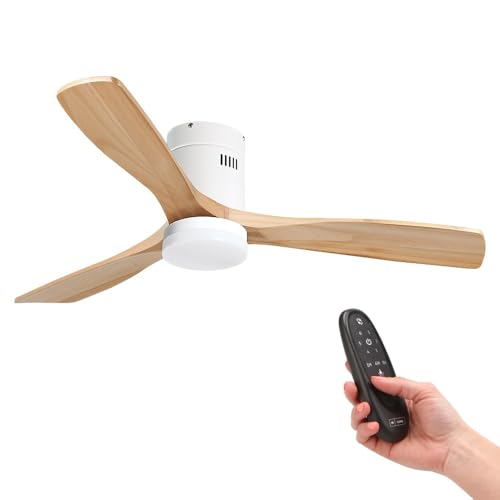 M Ledme - Ventilador de Techo Led Energy 58W Blanco, mando a dist...