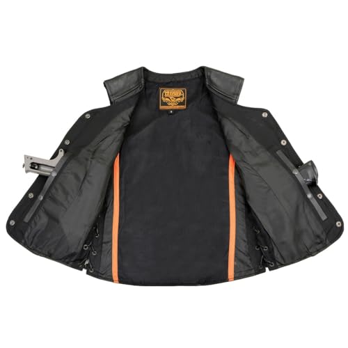 Image of Milwaukee Leather Women's Premium Classic Leather Motorcycle Rider Vest w /Adjustable Side Laces
