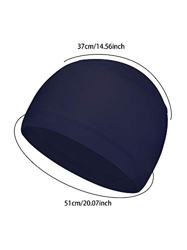 6 Pieces Helmet Liner Skull Cap Sweat Wicking Cap Running Hats Skull Caps For Men And Women Fitting Running Jogging Exercise (White, Grey, Orange, Sapphire Blue, Dark Blue, Black) #TOP1