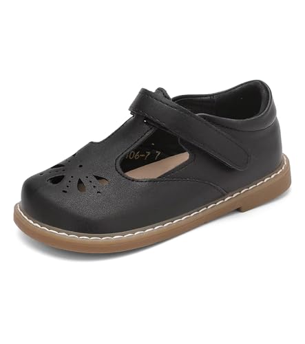 Toddler Girl Mary Jane Dress Shoes-Little Girls School Uniform Shoes Black