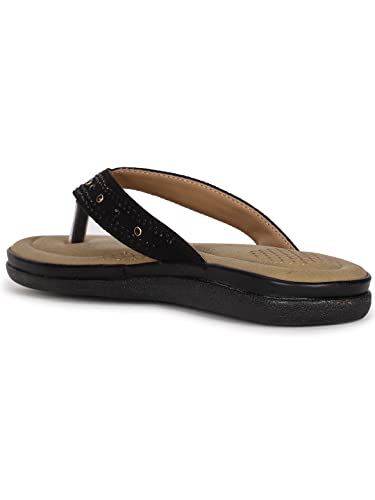 Image of BATA womens DIAMONTE Black Slipper - 5 UK (6716942050)