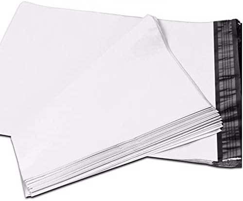 50 White Poly Mailers 14.5" X 18" - Self-Sealing Shipping Envelopes, 100% Recyclable