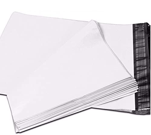 24 x 24 Inch ProLine Packaging Supplies White Poly Mailers Self-Sealing Shipping Envelopes Plastic Mailing Bags 2.5 Mil Thickness 24