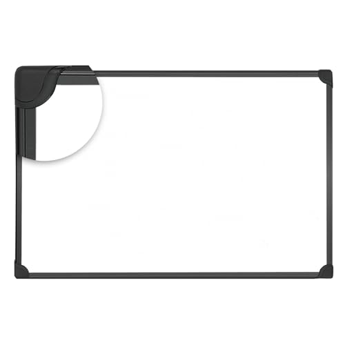 Universal 43026 Design Series Magnetic Steel Dry Erase Board, 48 x 36, White, Black Frame
