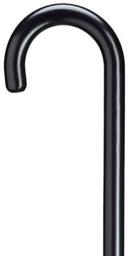 HARVY Unisex Wooden Crook Cane – Classic Round Nose Walking Stick for Men & Women, 36" Black Hardwood Cane Inspired by House MD, Elegant Gift