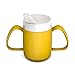 Price comparison product image Ornamin Two Handled Mug with Internal Cone and spouted lid, Yellow