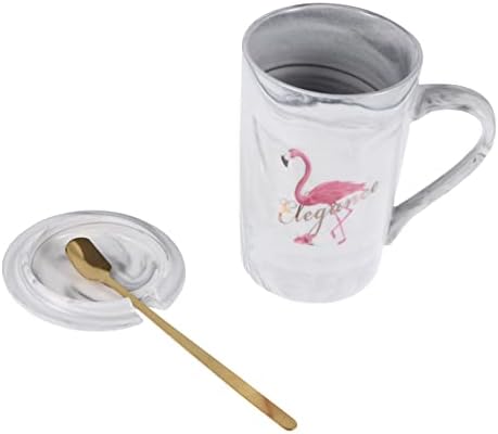 HONMEET 1 Set Flamingo Ceramic Mug Portable Coffee Mug Vintage Coffee Cups Espresso Coffee Cups Beverage Tea Cup Porcelain Tea Mug Ceramic Water Cup Beverage Mug Elegant Beverage Cup Pink