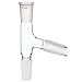 Soccerene 3 Way Distilling Adapter with 24/40 Standard Taper Joints, 3.3 Borosilicate Glass, Heavy Duty Reusable, for Distillation Apparatus