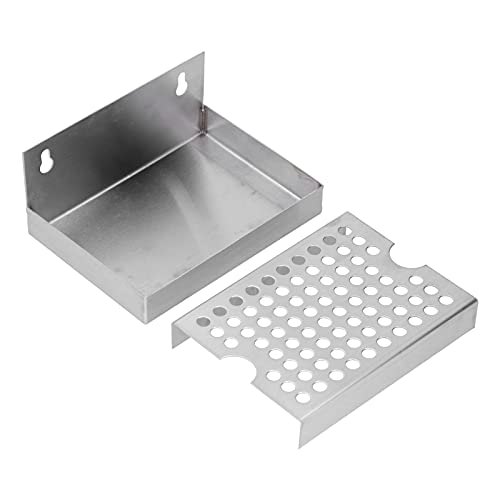 Wandmontierter Edelstahl-Grill, Bierabtropfschale Im Lieferumfang Enthalten, Manuelle Entleerung, Wein, Kaffeefarbe, Edelstahl 304, 15,4 X 11,2 X 6,7 Cm