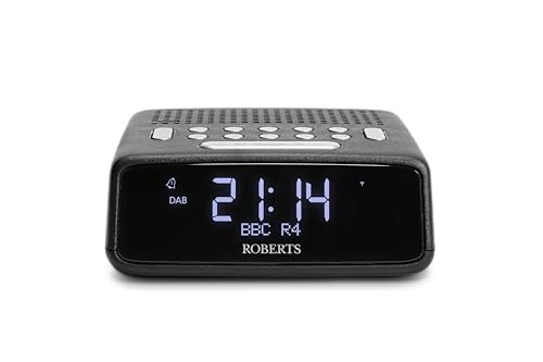 Roberts ORTUSDAB FM/DAB/DAB+ Digital Clock Radio Alarms with large LCD VA Display Black