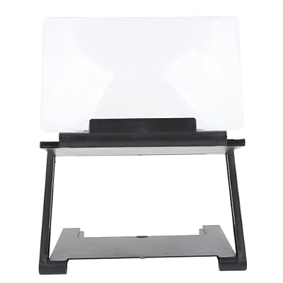SENECESLI Phone Screen Magnifier Innovative Folding Anti Blue Light HD Amplifier for 4-6" Phones, Stand for Movie Watching Studying, Fiberboard PC in Black