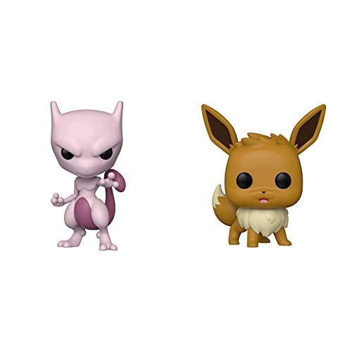 Funko Pop! Games: Pokémon - Mewtwo Vinyl Figure Multicolor, 3.75 Inches &Amp; Pop! Games: Pokemon - Eevee Vinyl Figure