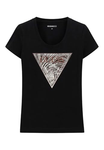 T-shirt Guess noir pour homme en coton premium à col rond