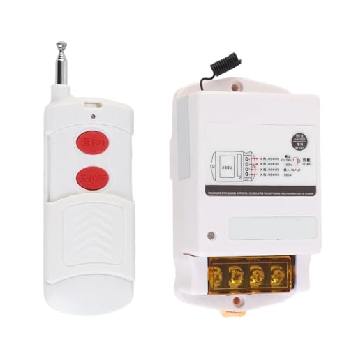 Interruttore Wireless 380V con Telecomando Senza Fili per Sistemi Antifurto, Pompe Elettriche e Elettrodomestici – Controllo Remoto per Prese Elettriche, Compatibile con Impianti Domotica