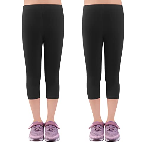 Leggings 3/4 filles en coton doux pour vêtements d'école 4-18 ans
