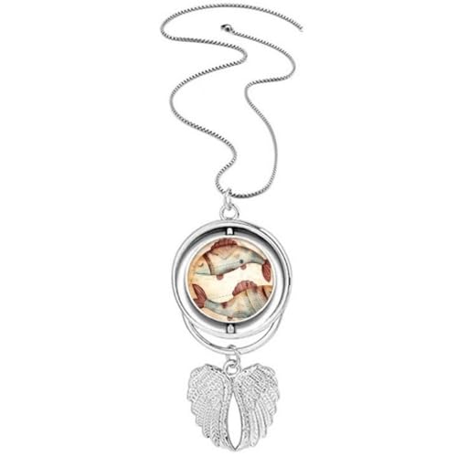 Collier rotatif constellation Mars pendentif ailes d'ange zodiaque astrologie