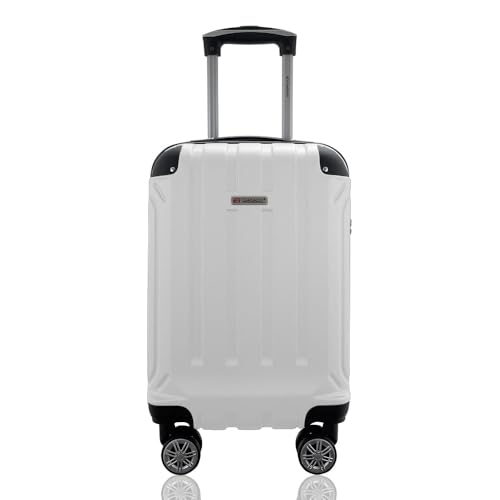 Mala Rígida De Fibra 360° Tamanho Bordo PP - Gladiador - A5 (Branca)