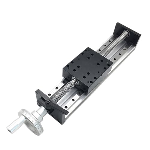Dual Optical Axis Manual Sliding Table Rail Guide Manual Slide Table Linear Guide Rail 100-500mm Stroke Motion Rail SFU1204 Ball Screw for 3D Printer(300mm Stroke)