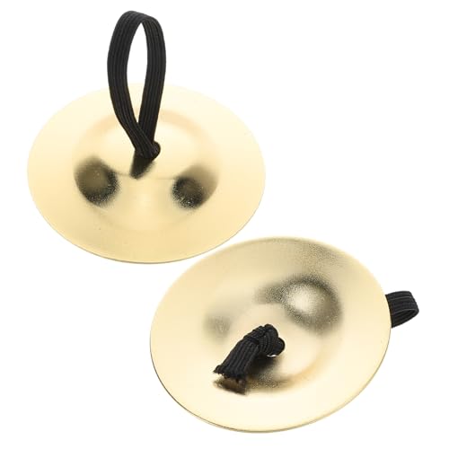 ULDIGI 1Pair Finger Cymbals Zills Durable Musical Percussion Instrument for Belly Dancing and Party Performances Elegant Design Comfortable to Wear Precision Crafted