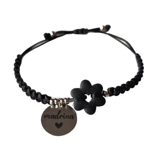 Sandra Complements - Pulseras para Madrinas de acero en color plata - Es ajustable a la muñeca - Regalo original para nuestras Madrinas - Diseño exclusivo