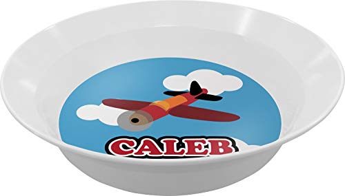 Personalized Airplane Melamine Bowl - 12 oz