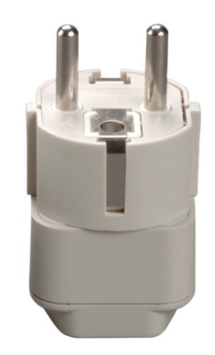 GROUNDED UNIVERSAL ADAPTER PLUG FOR EUROPE - CE Certified - HEAVY DUTY TYPE B PLUG ADAPTER CONVERTS ANY PLUG TO EUROPE PLUG.