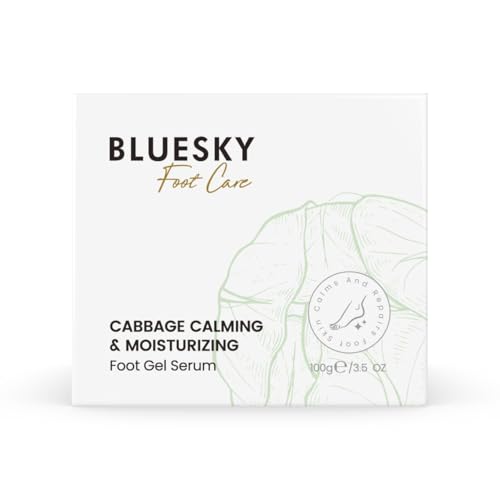 BLUESKY Cabbage - Cuidado de los pies con col y manzanilla, suero hidratante, crema o exfoliante, cuidado calmante para pies secos y agrietados, para una piel flexible de los pies (BLUESKY Cabbage