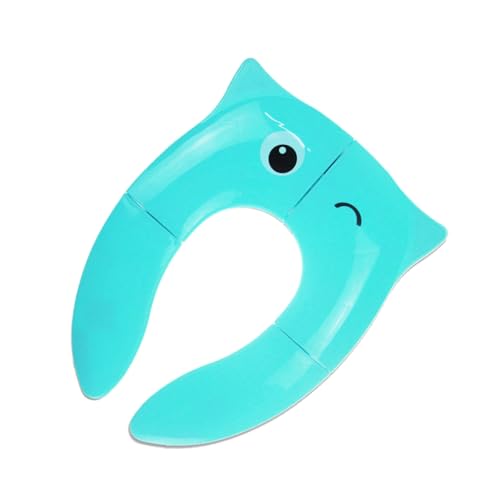 Alasum 幼児用折りたたみトイレパッド 漫画のスマイリーフェイス柄 滑り止めシリコン付き ポータブル収納可能 トイレトレーニング用便座 出張や旅行に便利