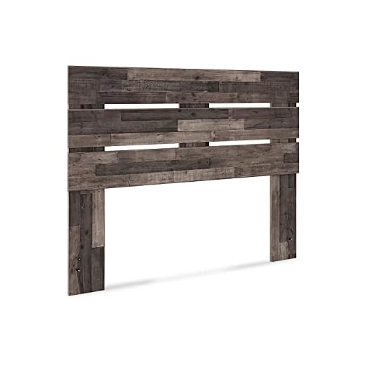 Signature Design by Ashley Neilsville Butcher Block Panel Headboard, Queen, Brown