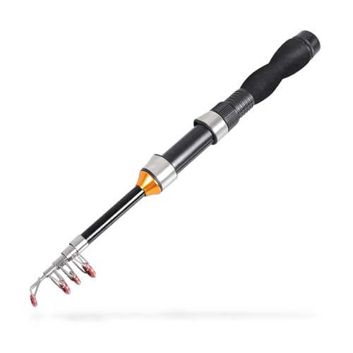 telescopic collapsible extendable fishing rod for saltwater and freshwater lightweight and compact design