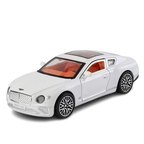 Image of WORSHIPER 1:32 Bentley Continental GT Diecast Metal Pull Back Car with 6 Openable Doors with Sound and Light Toy Decoration car Best Gift Toys for Kids (1:32 Bentley Continental GT - White)