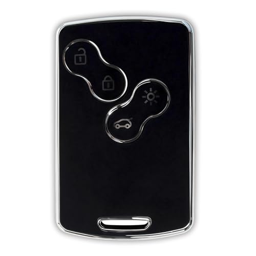 Coque pour clé de Voiture TPU RUXYAXFOL, Compatible avec Renault Grand Scenic, Megane 1/2/3, Laguna 3, Zoe ZE/R110/R135, Coque Intelligente pour clé de...