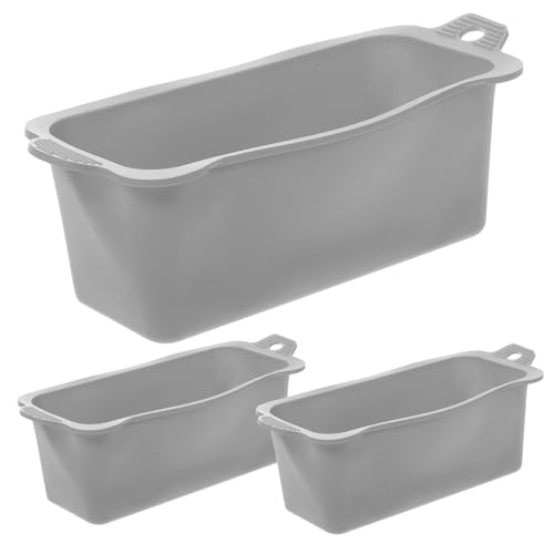 KICHOUSE Oil Drip Pan Silicone Liner 3pcs Reusable Grease Catcher for Grill Grilling Camping Supply Easy to Store