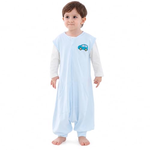 Image of HOMEAL Baby Sleep Sack,Toddler Sleeping Sack with Feet, Blue Wearable Blanket Baby 6M-5T,Sleeveless Sleep Sack 12-18 Months,18-24 Months,Medium