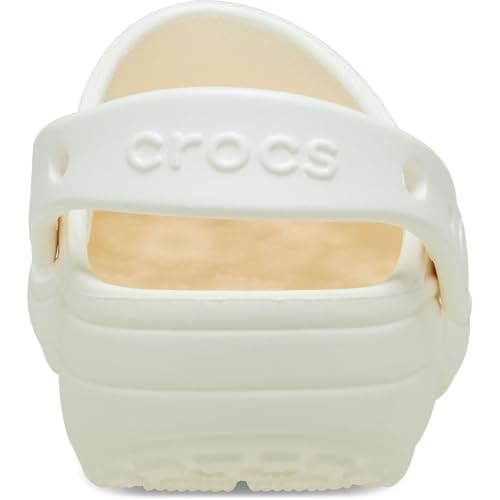 Crocs Unisex-Adult Classic Clogs with Floral Cut Out Design Chalk Men's 9 Women's 11 Medium2