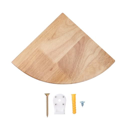 HYTROVE Estante Rinconero de Pared de Roble Blanco de 9 Pulgadas para Decoración y Organización en Hogar