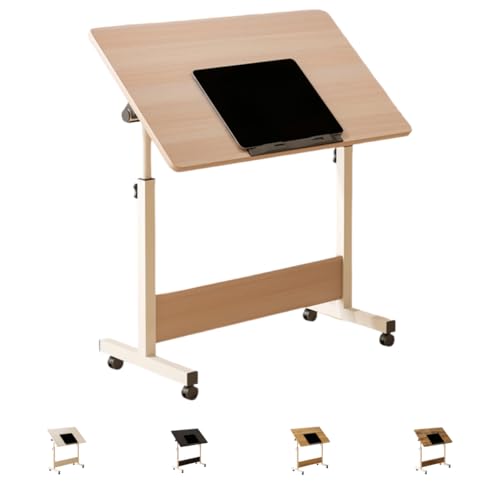 Sandqvipaオフィスデスク折りたたみ式製図テーブルは傾斜や高さ調整が可能で、製図用途はもちろん、アートとしても活用でき、読書、ゲーム、ホームオフィスにも適しており、ペイント仕様です (ホワイトメープル,80*40CM)