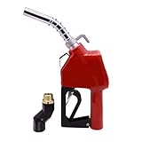 GIAYOGO 3/4' Inch Red NPT Automatic Shut-Off Fuel Nozzle,Fuel Hose Swivel,16GPM High Flow,BP Hand Guard,Hanging Hook 13/16' Spout,Fuel Transfer Pump Nozzle For Gasoline,Diesel,up to B20,E15,Kerosene
