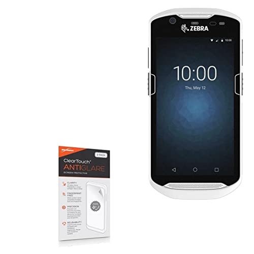 BoxWave Screen Protector Compatible with Zebra TC51-HC - ClearTouch Anti-Glare (2-Pack), Anti-Fingerprint Matte Film Skin