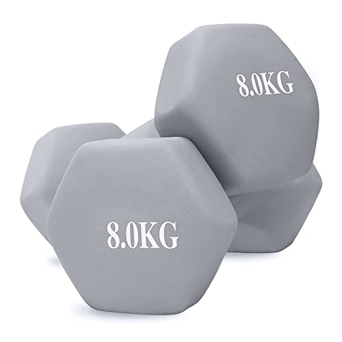 Coppia Manubri Esagonali In Gomma 15 Libbre (6.8kg) - Antiscivolo E Antirollio Per Palestra Casa